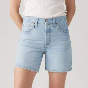 Levi's 501 Original Fit High Rise Mid-Thigh Shorts - Medium Wash W33